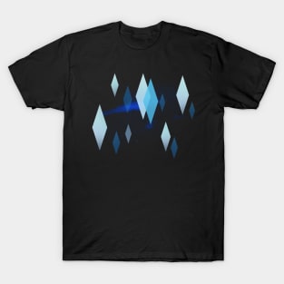 Frozen Diamonds Abstract Aesthetic Ice Crystals Snowflake T-Shirt